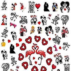 💌BO/GO$6 Valentine’s Day Nail Sticker Decals love